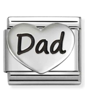 Charms Nomination Composable Silver serce z napisem tata 33011424.jpg